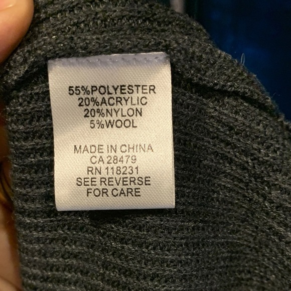 Pullover Knit Gray and Cream women’s Sweater Wool blend Pocket Preppy Academia - Picture 5 of 6